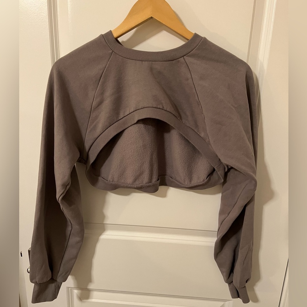 H&M shrug sweater, size xsmall, gray long sleeves